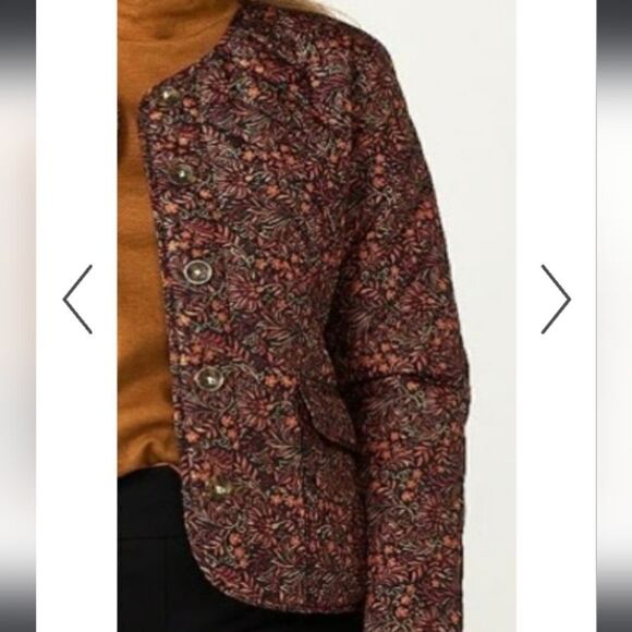 Croft&Barrow Quilted Floral Jacket NWT XSMALL - Picture 3 of 13